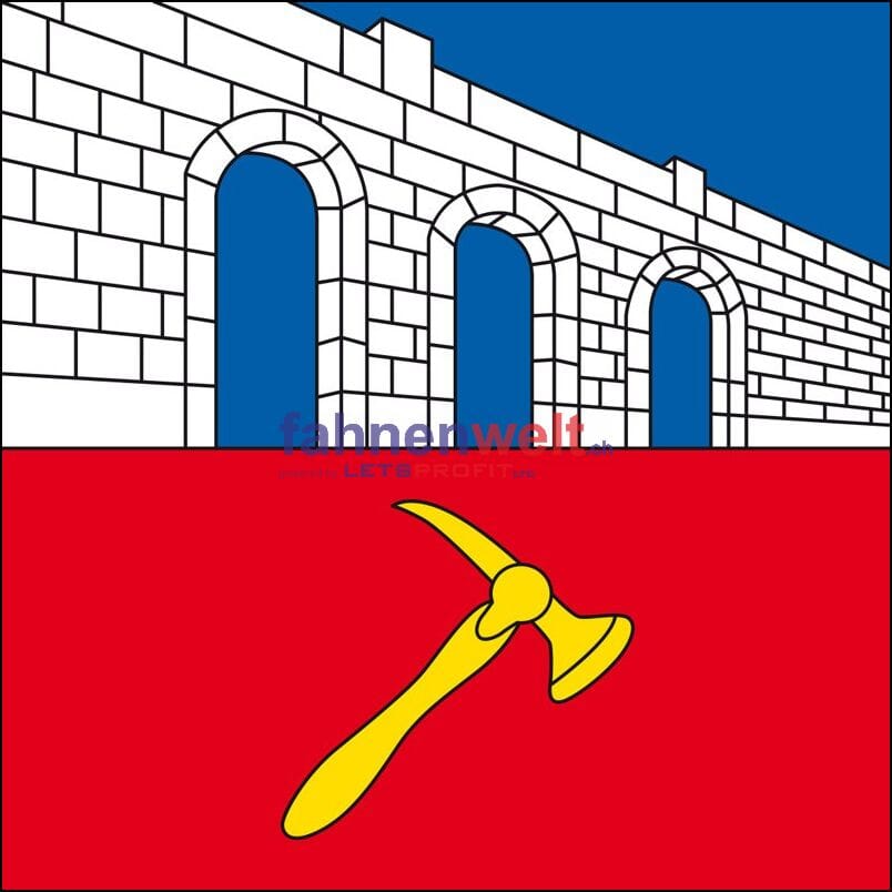 Fahne Gemeinde 2316 Les Ponts-de-Martel (NE) | 30 x 30 cm und Gr&ouml;sser - Bild 1