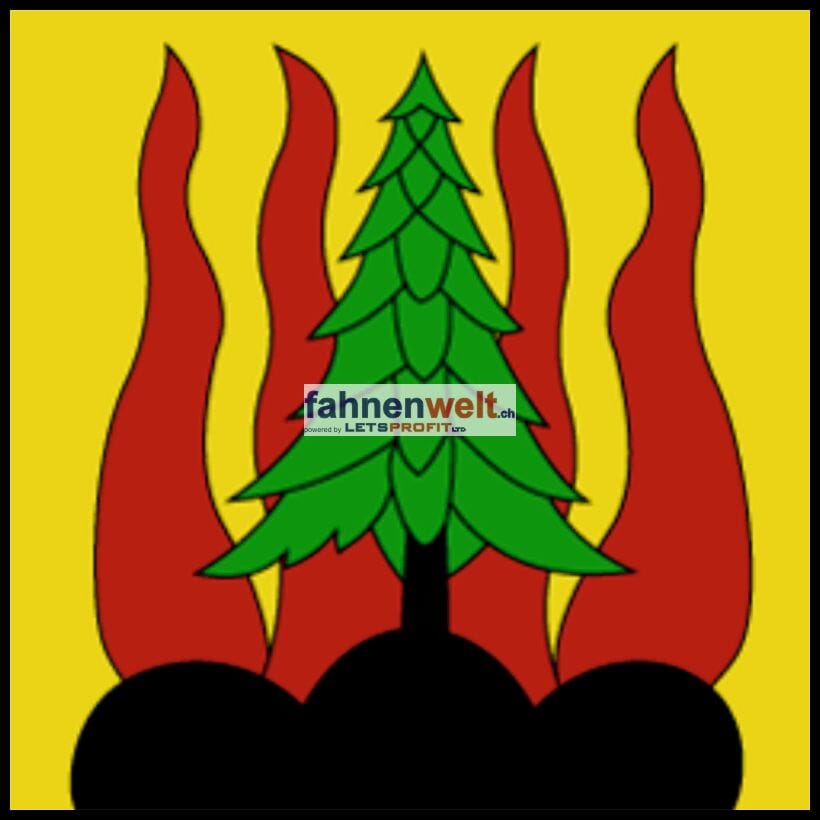 Fahne Gemeinde 2345 Les Breuleux (JU) | 30 x 30 cm und Gr&ouml;sser - Bild 1