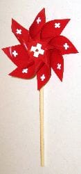 Windrad im CH-Design mit Holzstab | D ca 12 cm - Bild 1