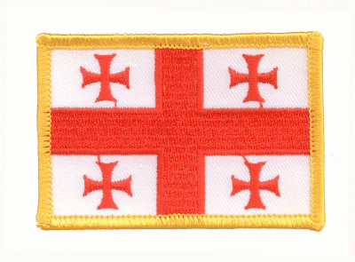 Patch Sticker zum aufb&uuml;geln Georgien | 5.5 x 9 cm - Bild 1