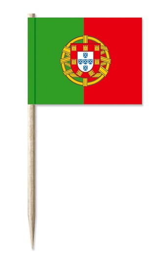Fan-Set Portugal mit 2 Tischflaggen, 50 Mini-Fahnen, 10 Holzsockeln und Fahne 60 x 90 cm - Bild 3