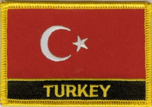 Patch Sticker zum aufb&uuml;geln T&uuml;rkei mit Schriftzug | 5.5 x 9 cm - Bild 1