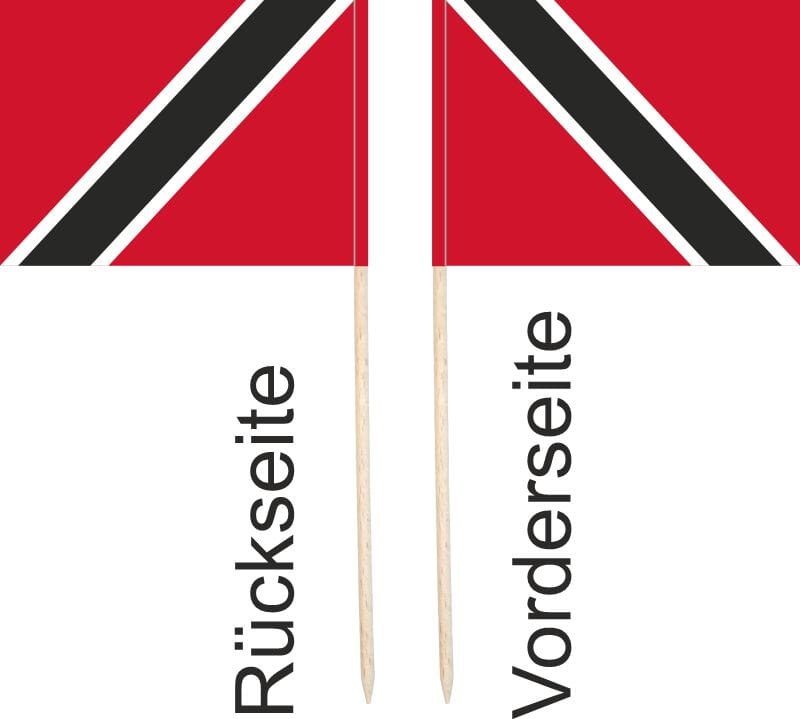 Mini-Fahnen Trinidad und Tobago Pack &agrave; 50 St&uuml;ck | 30 x 40 mm - Bild 2