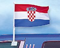 Kroatien Autofahne gedruckt im Querformat | 27 x 45 cm - Bild 1