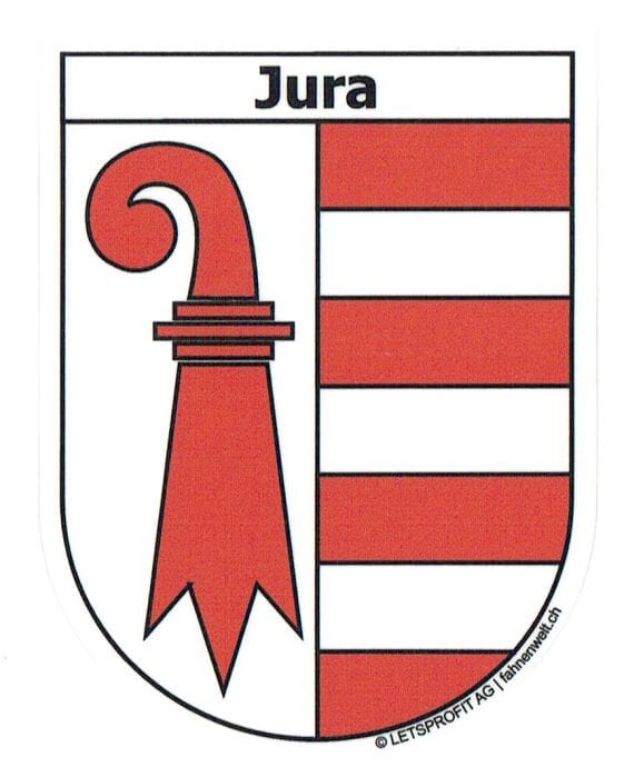Wappen Jura Aufkleber JU | ca. 13.5 x 17.7 cm - Bild 1