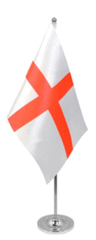 England Tisch-Fahne DeLuxe ohne St&auml;nder | 15.5 x 24 cm - Bild 1