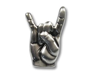 Rock-Hand Pin gross | ca. 22 x 14 mm - Bild 1