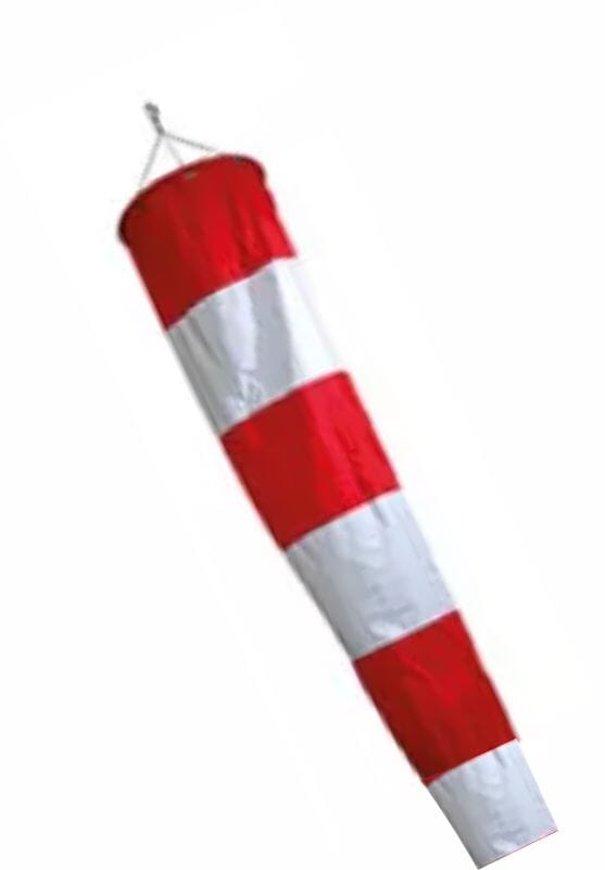 Windsack rot/weiss gestr. Top-Flag | &Oslash; 30 cm x 150 / 170 cm L&auml;nge - Bild 1