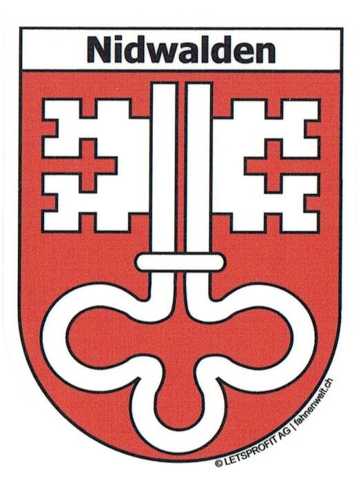 Wappen Nidwalden Aufkleber NW | 6.5 x 8.5 cm - Bild 1