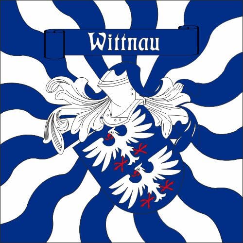 Fahne geflammt Gemeinde 5064 Wittnau (AG) | 30 x 30 cm und Gr&ouml;sser - Bild 1