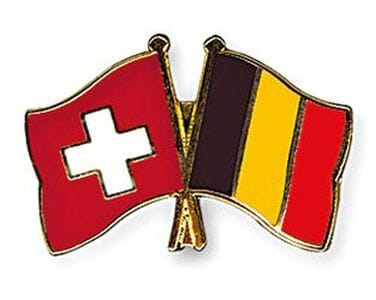 Freundschaftspin Schweiz-Belgien | Gr&ouml;sse ca. 22mm - Bild 1