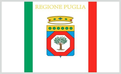 Apulien/Puglia Fahne gedruckt | 90 x 150 cm - Bild 1