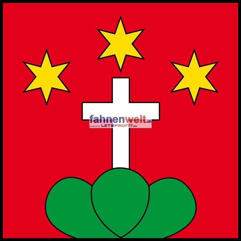 Fahne Gemeinde 3931 Lalden (VS) | 30 x 30 cm und Gr&ouml;sser - Bild 1