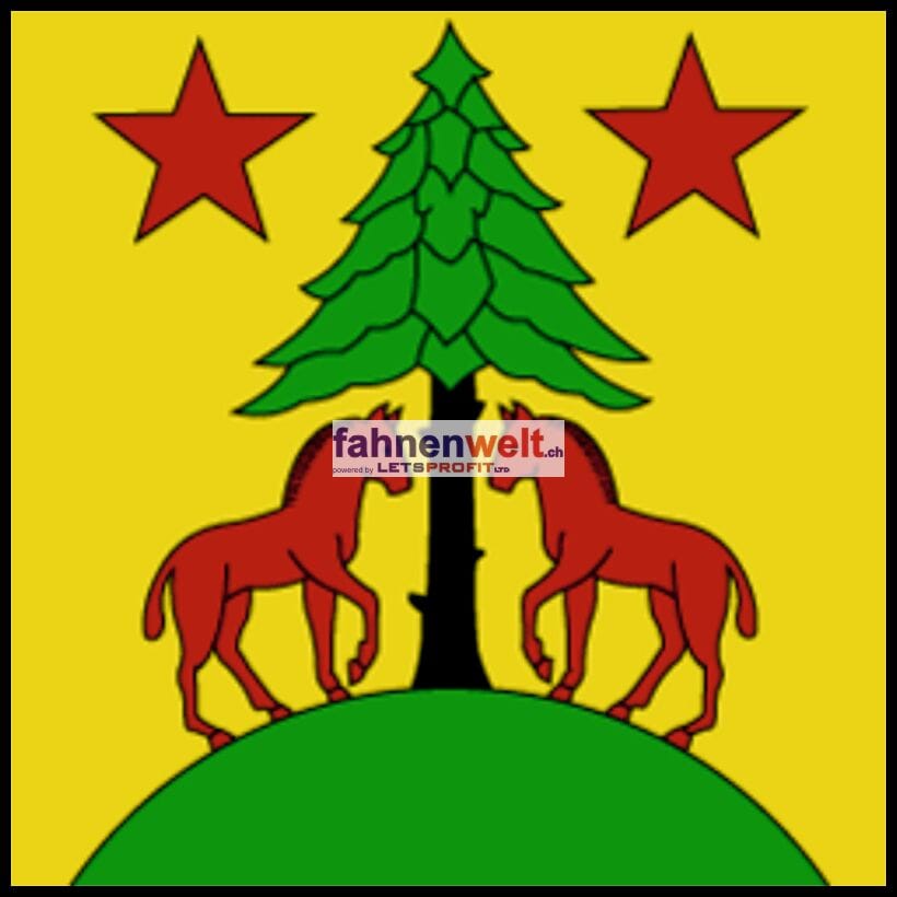Fahne Gemeinde 2877 Le B&eacute;mont (JU) | 30 x 30 cm und Gr&ouml;sser - Bild 1