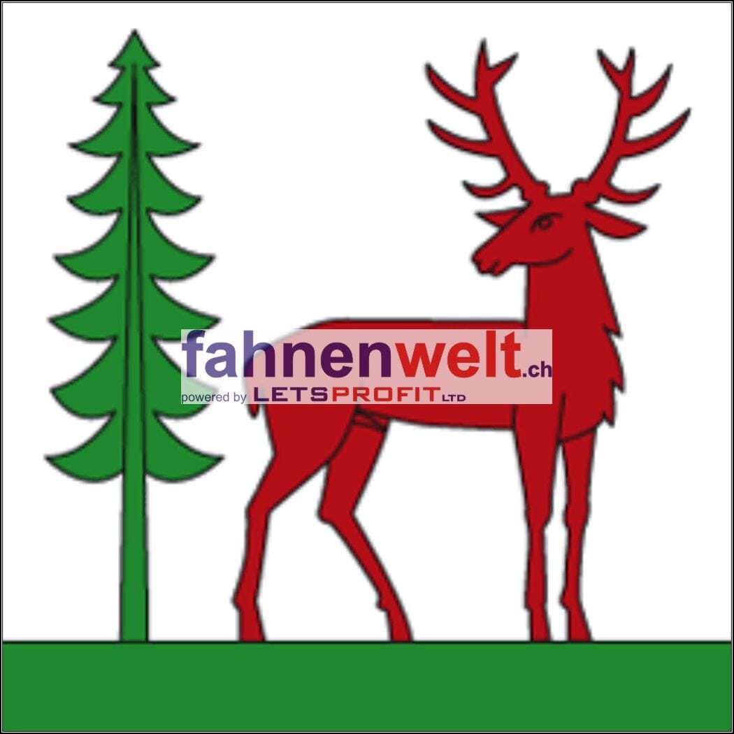Fahne Gemeinde 5225 Oberb&ouml;zberg Ehemalige Gemeinde (AG) | 30 x 30 cm und Gr&ouml;sser - Bild 1