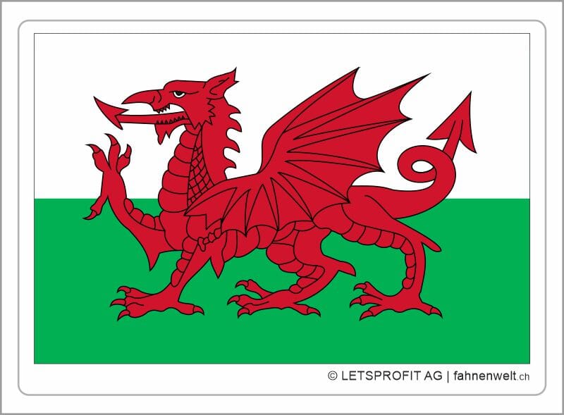 Aufkleber Wales | 7 x 9.5 cm - Bild 1