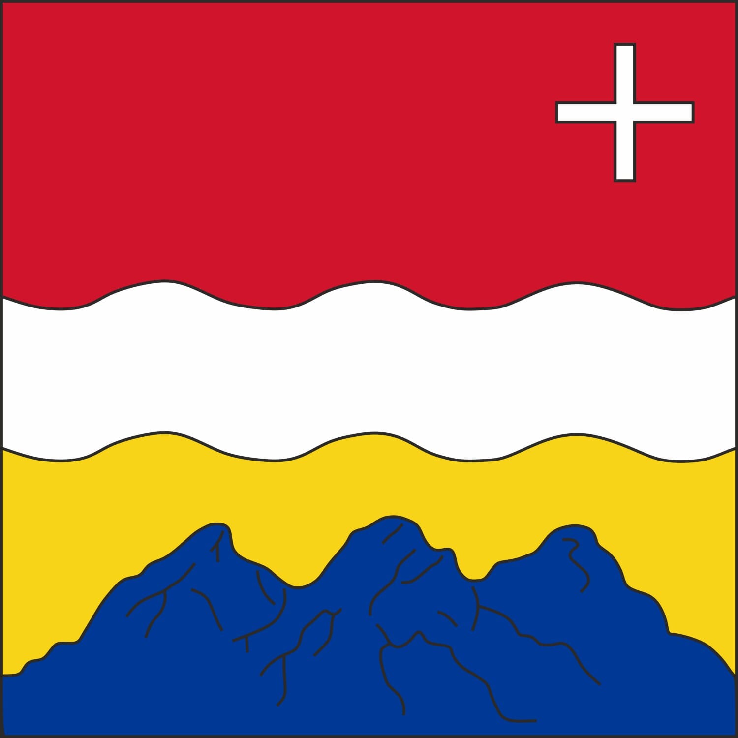 Fahne Gemeinde 6436 Muotathal (SZ) | 30 x 30 cm und Gr&ouml;sser - Bild 1