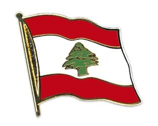 Flaggen Pin Libanon geschwungen | ca. 20 mm - Bild 1