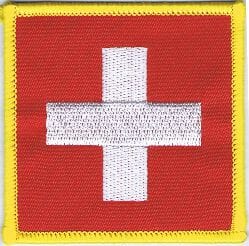 Patch Sticker zum aufb&uuml;geln Schweiz quadratisch | 7 x 7 cm - Bild 1