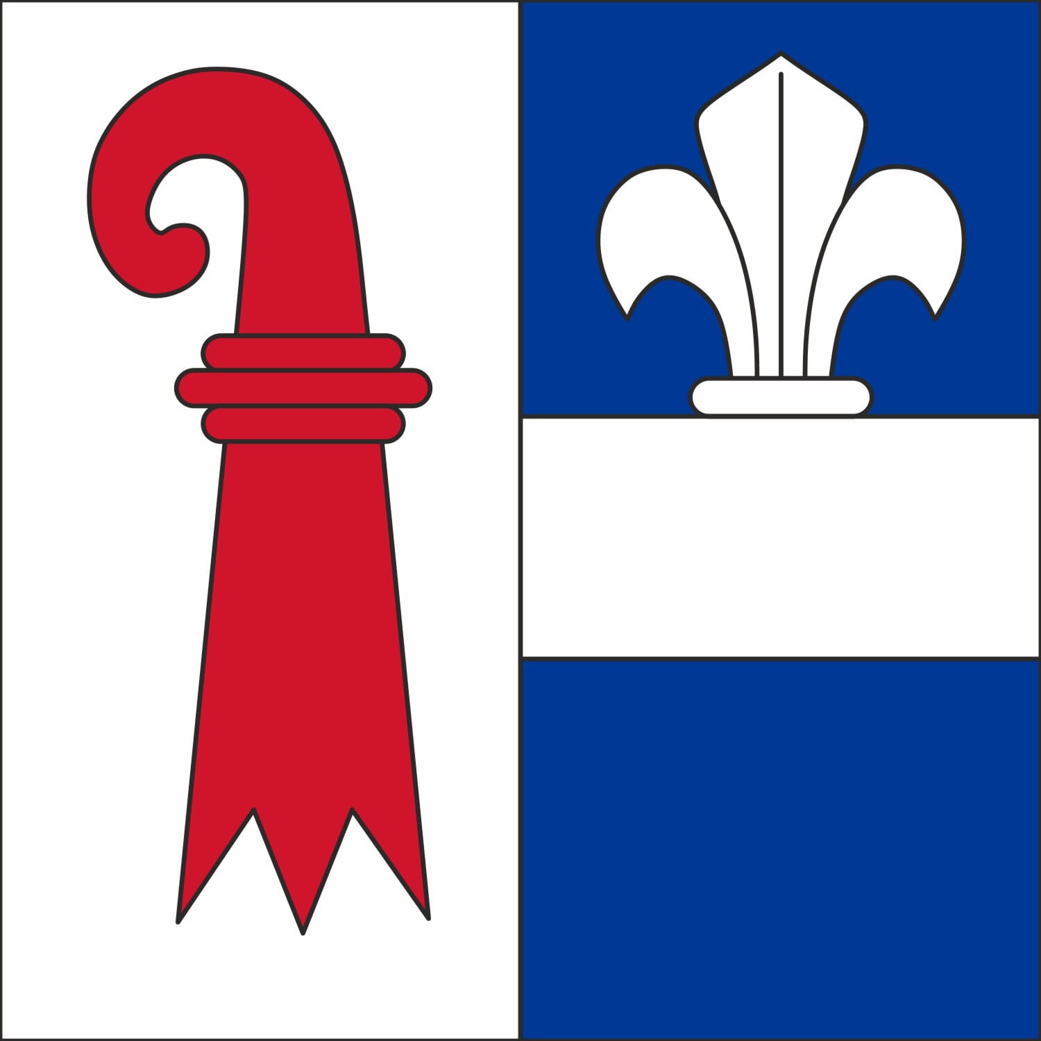 Fahne Gemeinde 4203 Grellingen (BL) | 30 x 30 cm und Gr&ouml;sser - Bild 1