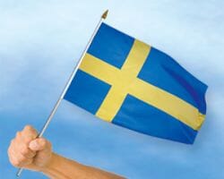 Schweden Fahne / Flagge am Stab | 30 x 45 cm - Bild 1