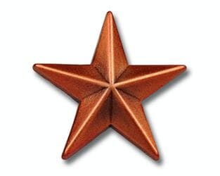 Sternen Pin kupferfarben | ca. 15 mm - Bild 1