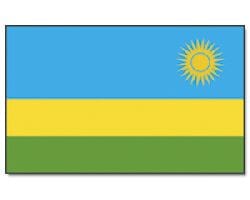 Ruanda Hissfahne gedruckt im Querformat | 90 x 150 cm - Bild 1