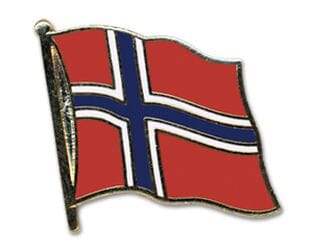 Flaggen Pin Norwegen geschwungen | ca. 20 mm - Bild 1