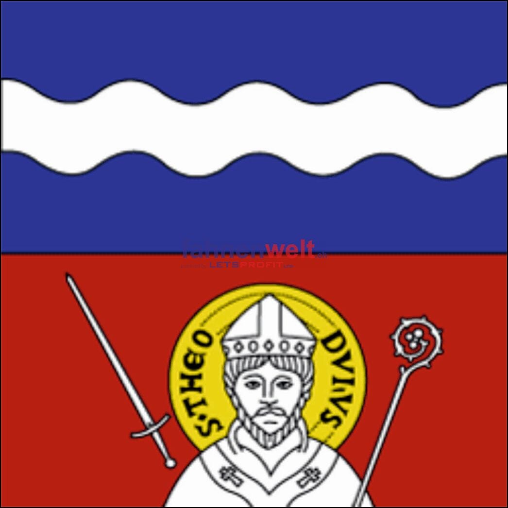 Fahne Gemeinde 2075 Thielle-Wavre Ehemalige Gemeinde (NE) | 30 x 30 cm und Gr&ouml;sser - Bild 1