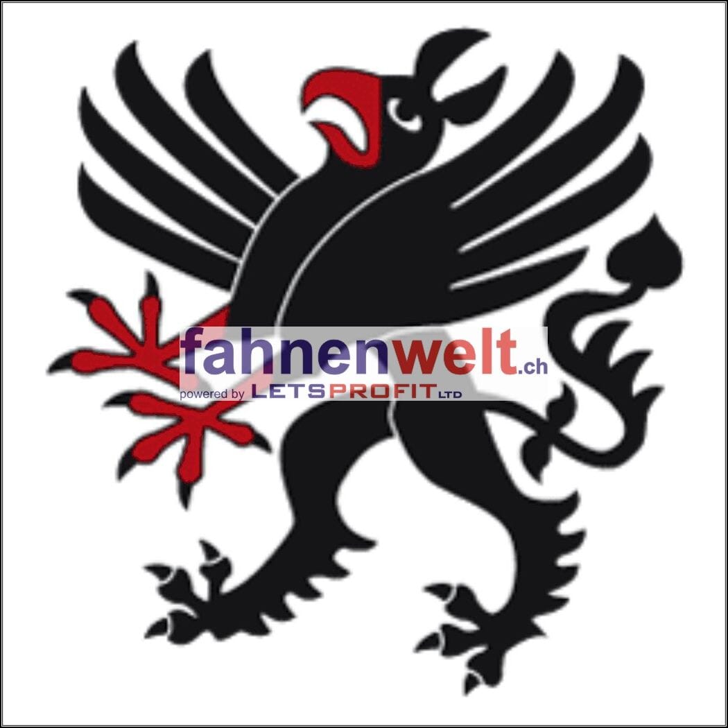 Fahne Kreis Berg&uuml;n (GR) | 30 x 30 cm und Gr&ouml;sser - Bild 1