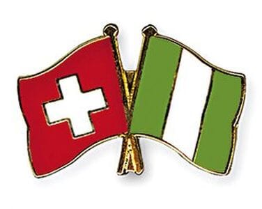 Freundschaftspin Schweiz-Nigeria | Gr&ouml;sse ca. 22mm - Bild 1