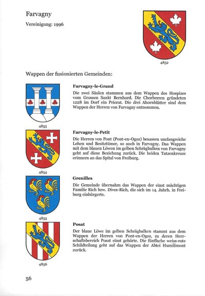 Schweizer Wappen und Fahnen Heft 17 | Gemeindefusionen in den Kantonen AG, BE, FR und GL - Bild 2