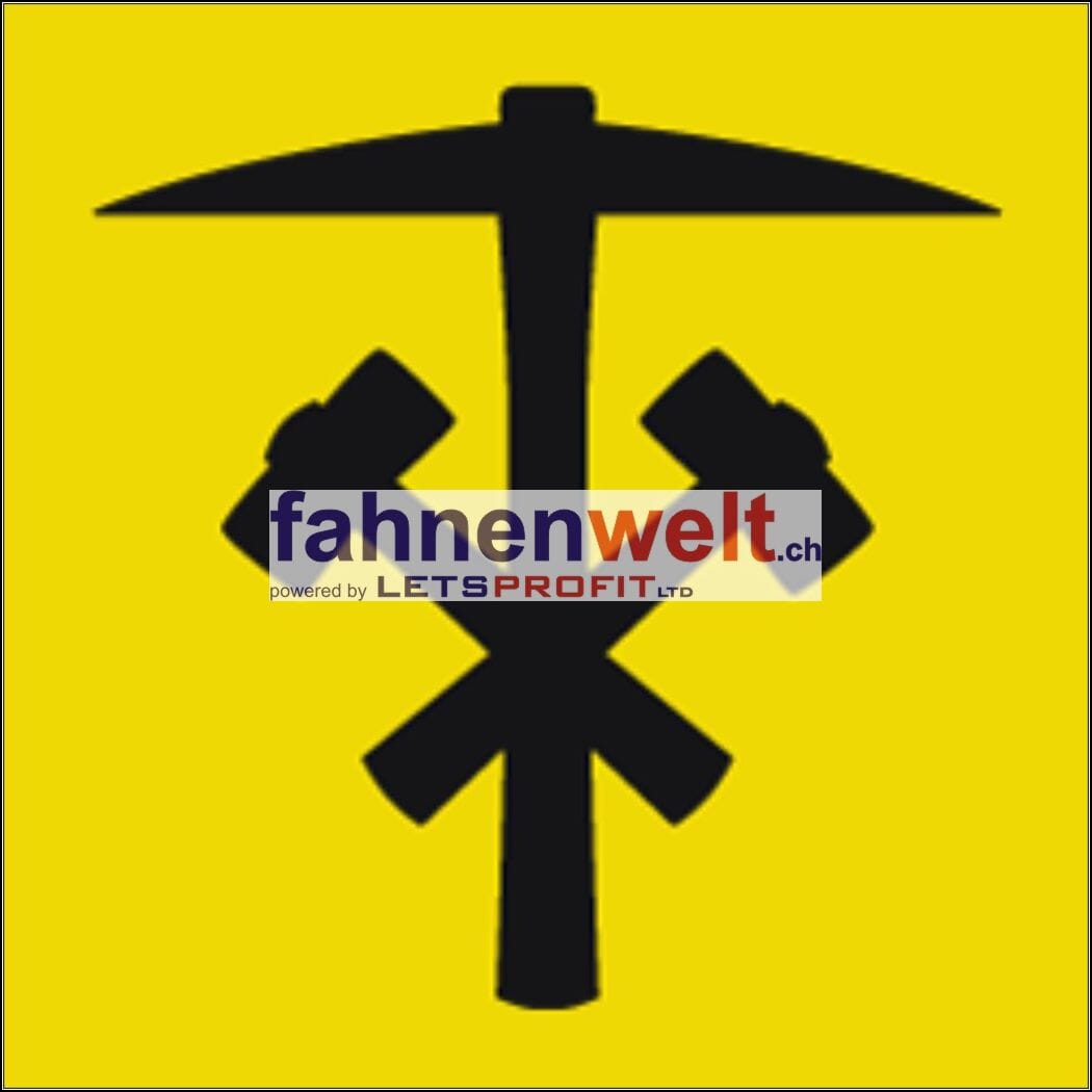Fahne Gemeinde 5273 Oberhofen Ehemalige Gemeinde (AG) | 30 x 30 cm und Gr&ouml;sser - Bild 1