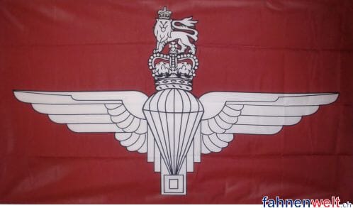 Parachute Regiment / Fallschirm Regiment Fahne gedruckt | 90 x 150 cm - Bild 1