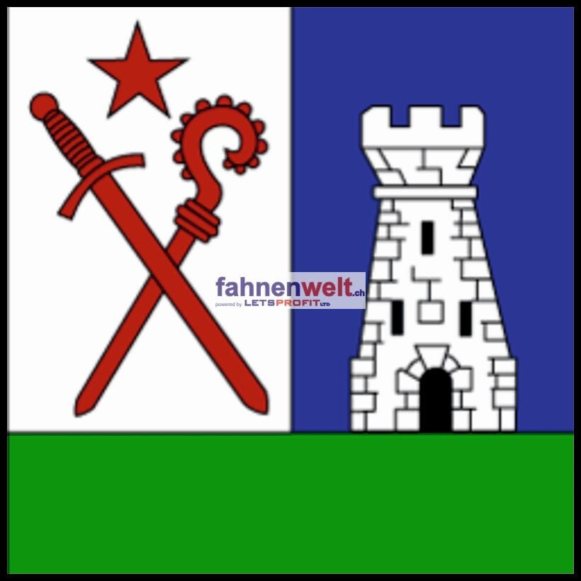 Fahne Gemeinde 1992 Les Agettes (VS) | 30 x 30 cm und Gr&ouml;sser - Bild 1