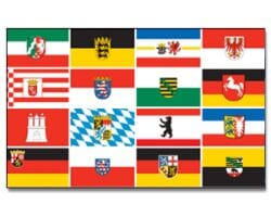 Deutschland 16 Bundesl&auml;nder gedruckt im Querformat | 90 x 150 cm - Bild 1