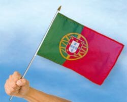 Portugal Fahne / Flagge am Stab | 30 x 45 cm - Bild 1