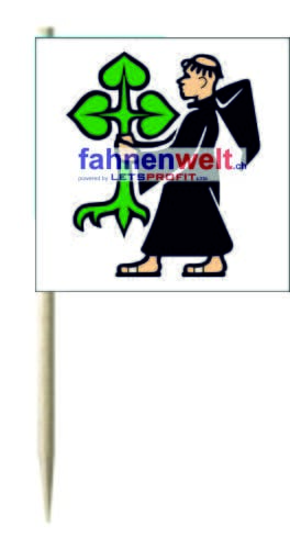 F&auml;hnchen am Zahnstocher Ihrer Wunschgemeinde | Pack &agrave; 100 Stk 40 x 40 mm - Bild 1