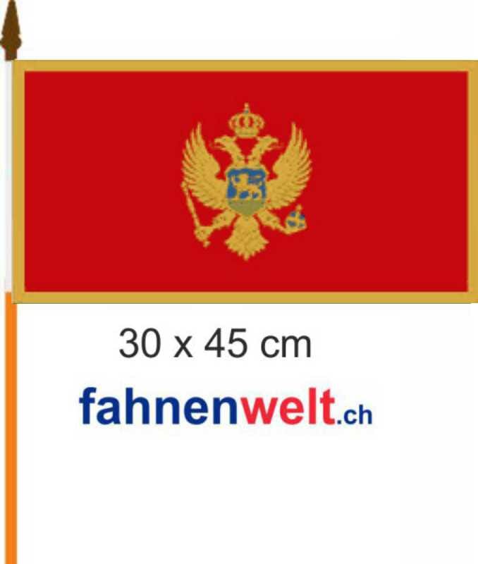Montenegro Fahne / Flagge am Stab | 30 x 45 cm - Bild 1