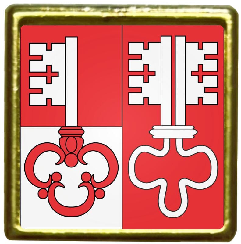 Pin Unterwalden quadratisch mit Verschluss | 18x18 mm - Bild 1