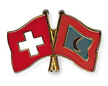 Freundschaftspin Schweiz-Malediven | Gr&ouml;sse ca. 22mm - Bild 1