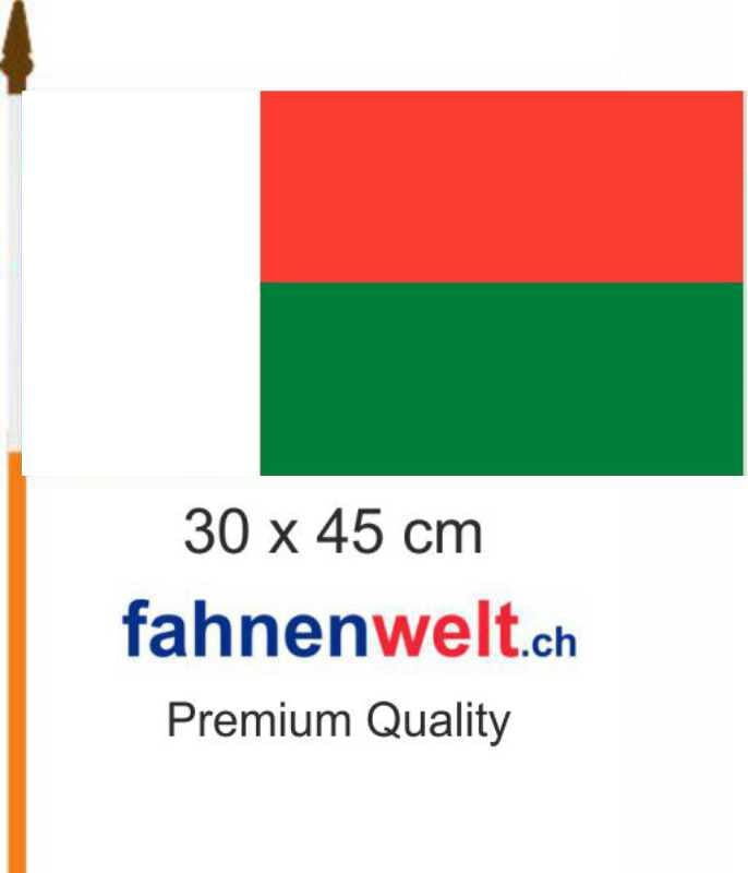 Madagaskar Fahne / Flagge am Stab | 30 x 45 cm - Bild 1
