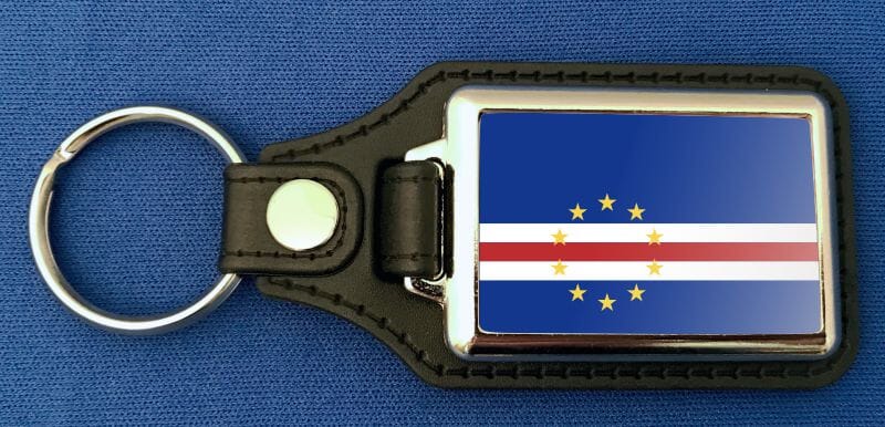 Kap Verde Schl&uuml;sselanh&auml;nger aus Metall und Kunstleder | ca. 95 X 37 mm - Bild 1