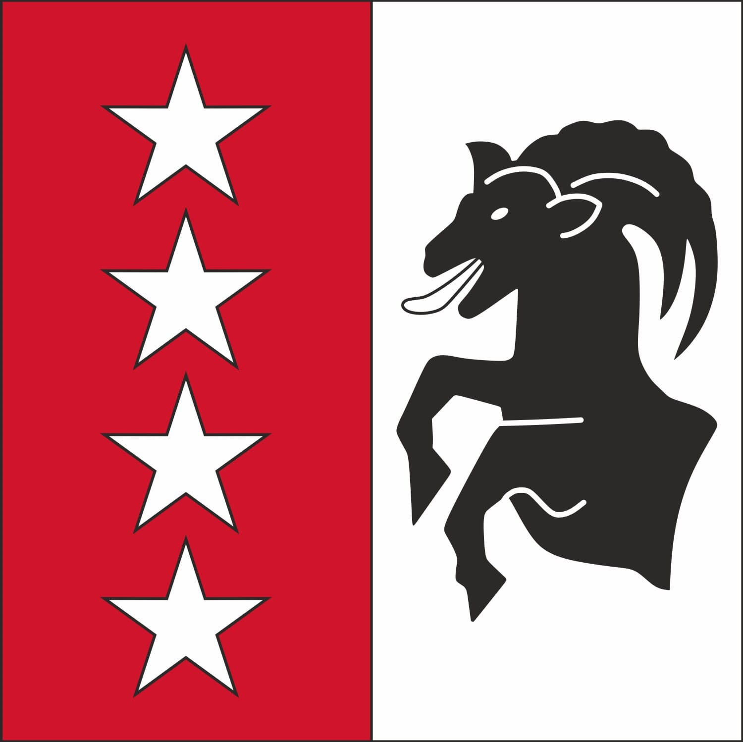 Fahne Gemeinde 3825 M&uuml;rren Ehemalige Gemeinde (BE) | 30 x 30 cm und Gr&ouml;sser - Bild 1