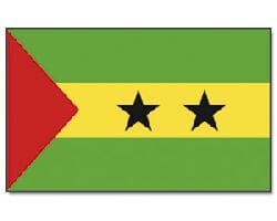 Sao Tome, Principe Hissfahne gedruckt Querformat | 90 x 150 cm - Bild 1