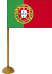Tischf&auml;hnchen Portugal mit Fuss | 45 x 70 mm - Bild 1