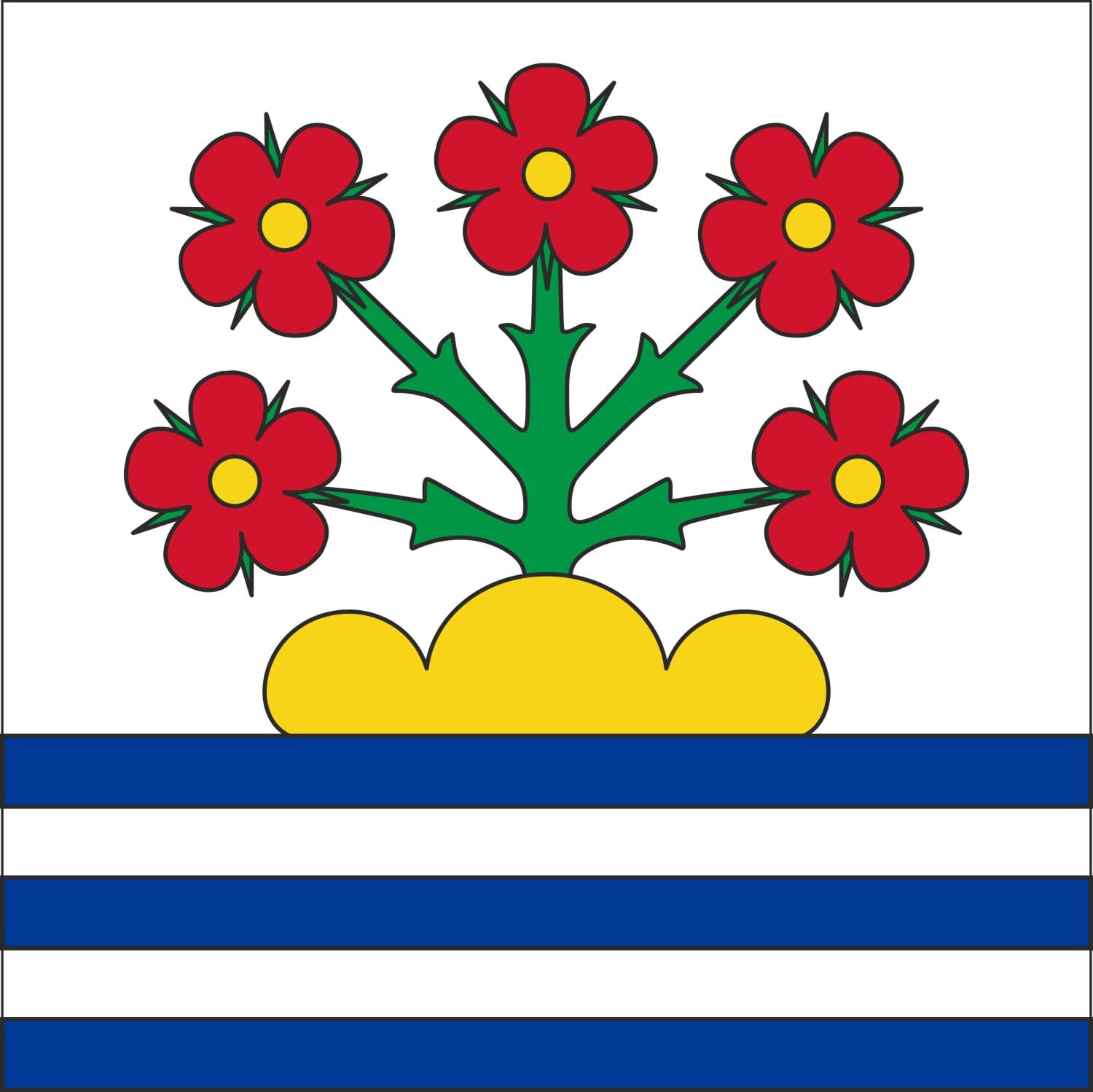 Fahne Gemeinde 9404 Rorschacherberg (SG) | 30 x 30 cm und Gr&ouml;sser - Bild 1