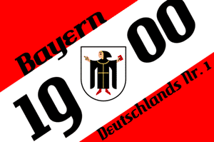 Fan-Fahne Bayern M&uuml;nchen 1900 aus Stoff | 90 x 150 cm - Bild 1