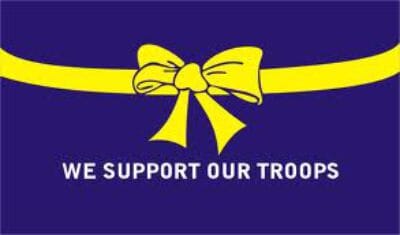 We support our troops Fahne gedruckt | 90 x 150 cm - Bild 1