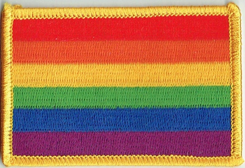 Patch Sticker zum aufb&uuml;geln Regenbogen | 5 x 8 cm - Bild 1